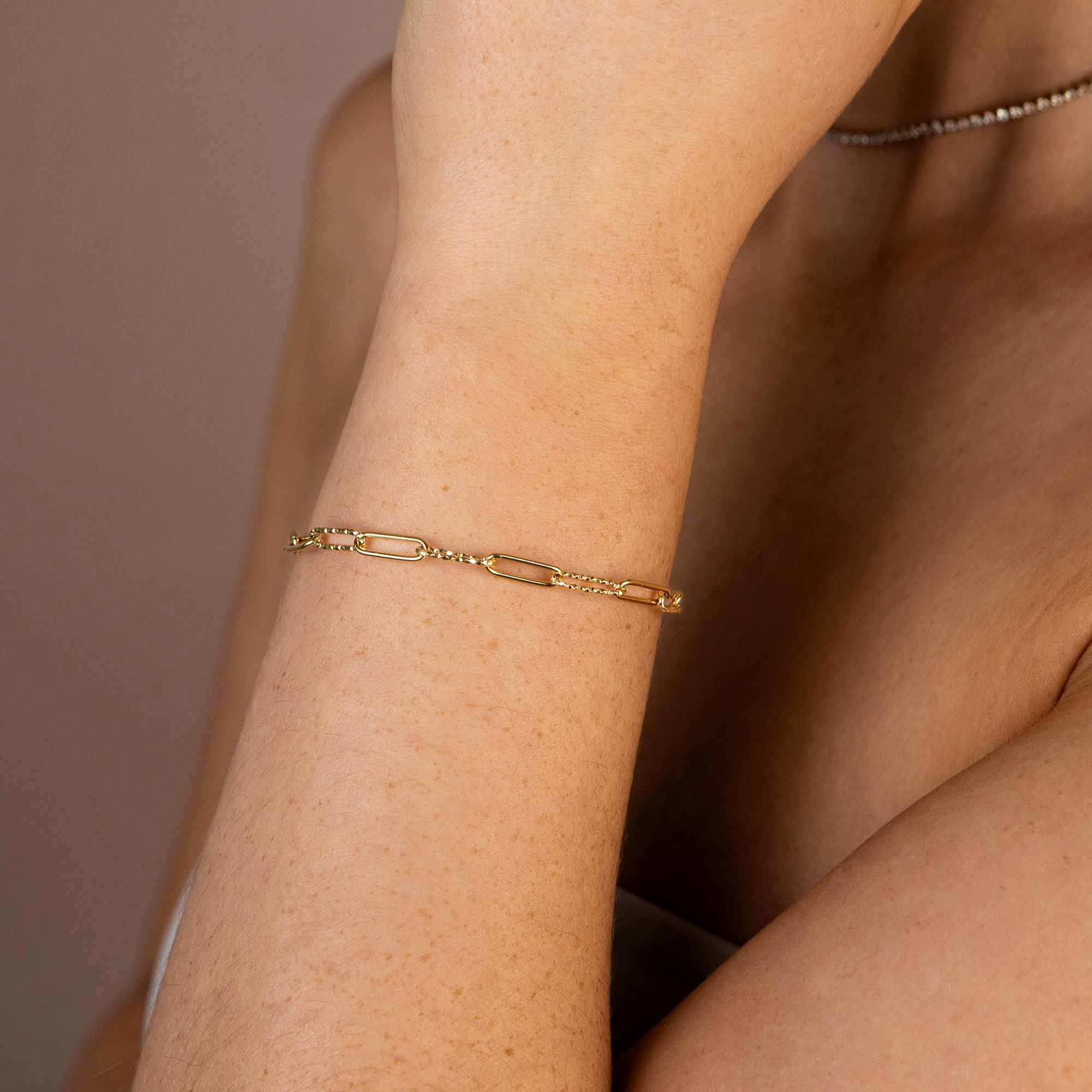 Pulsera de cadena con clip