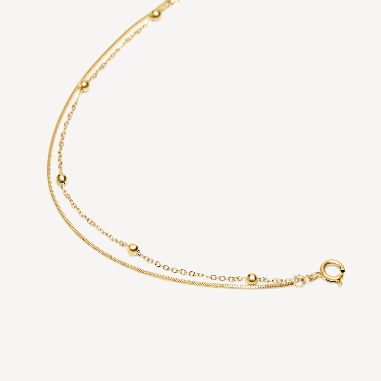 Saturn Double Chain Bracelet