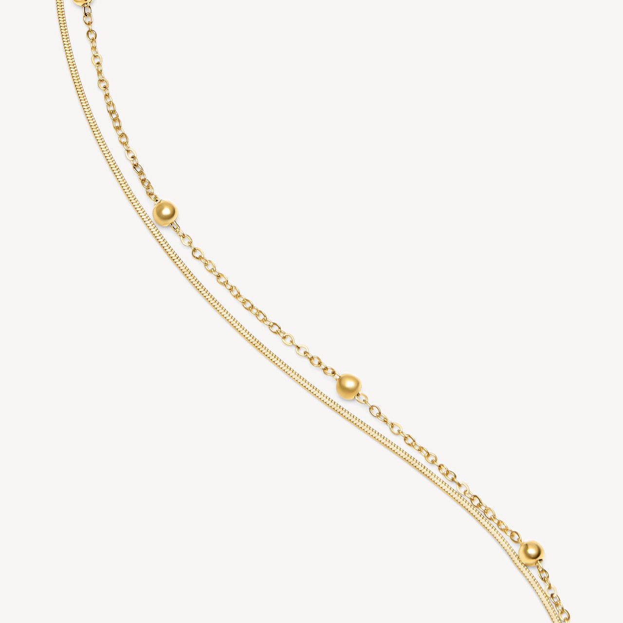 Saturn Double Chain Bracelet