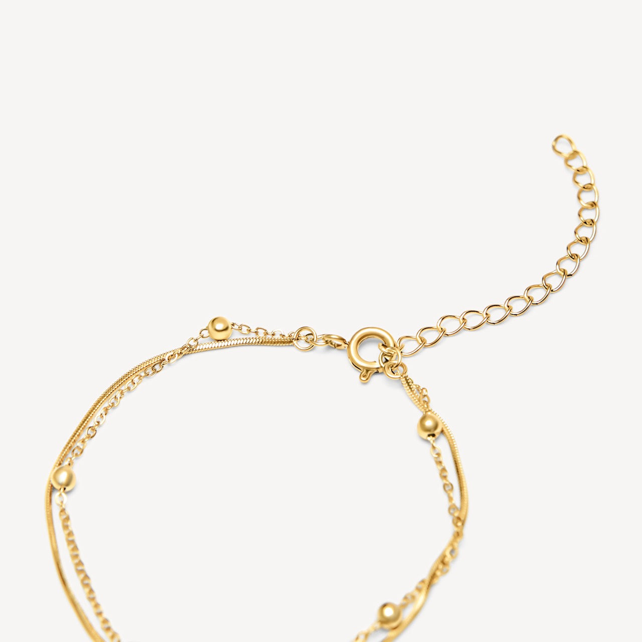 Saturn Double Chain Bracelet