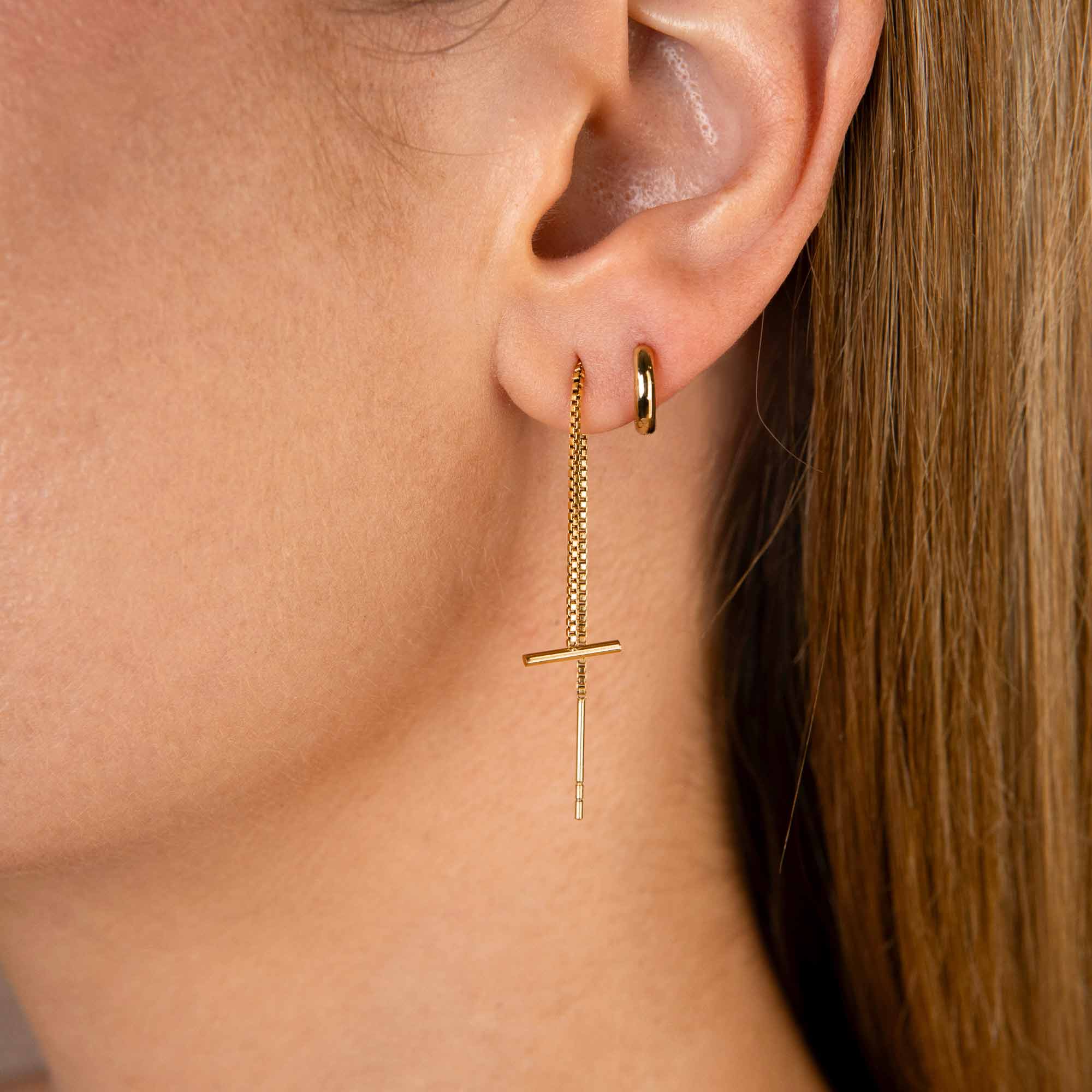 Pendientes enhebradores de cadena de caja