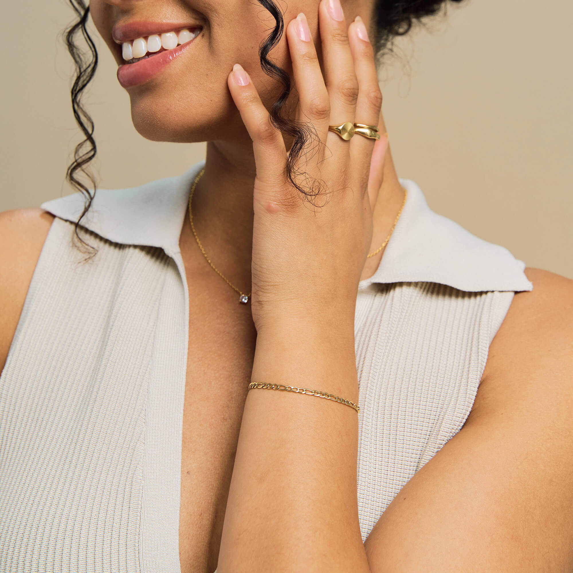 Pulsera de cadena Figaro