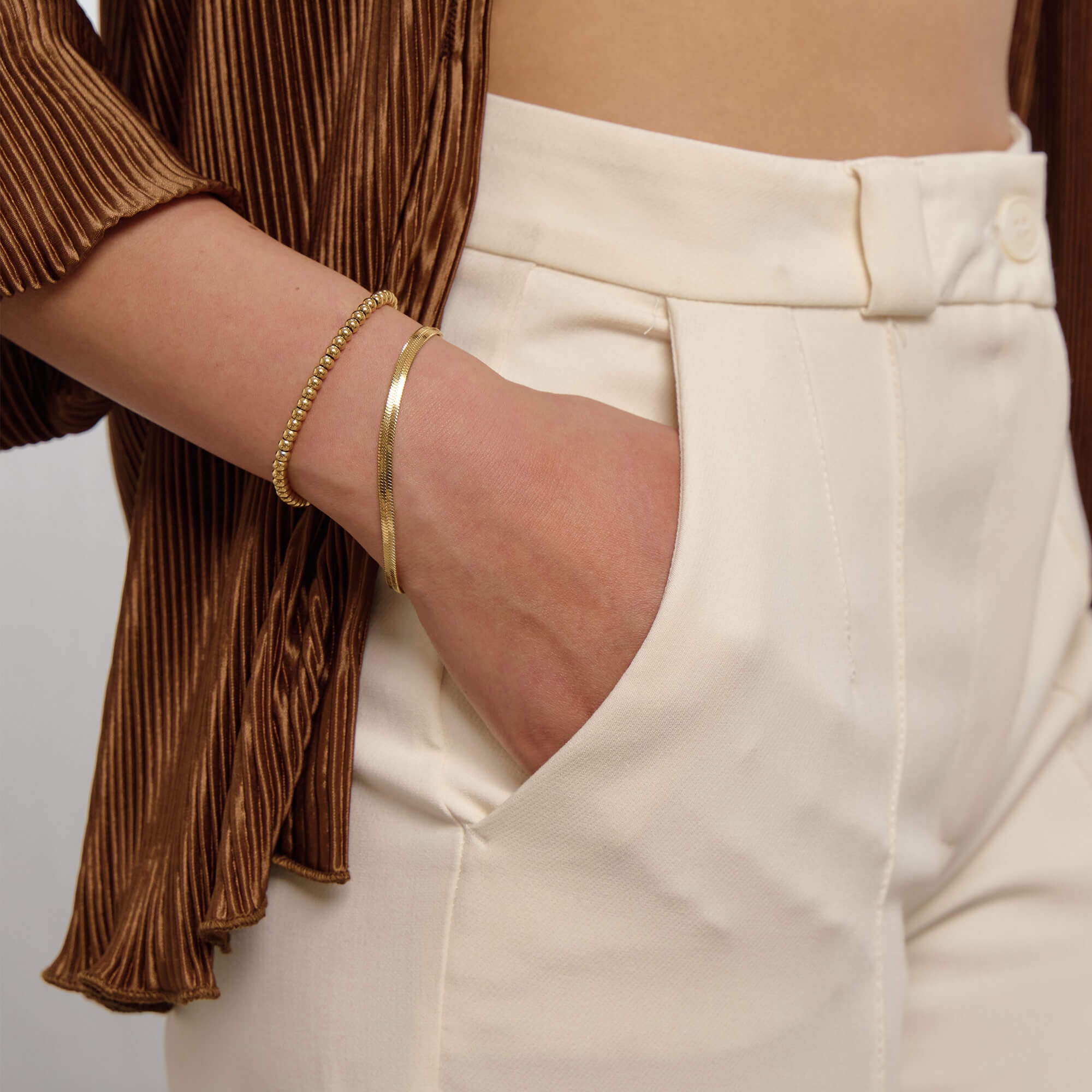 Pulsera fina de espiga