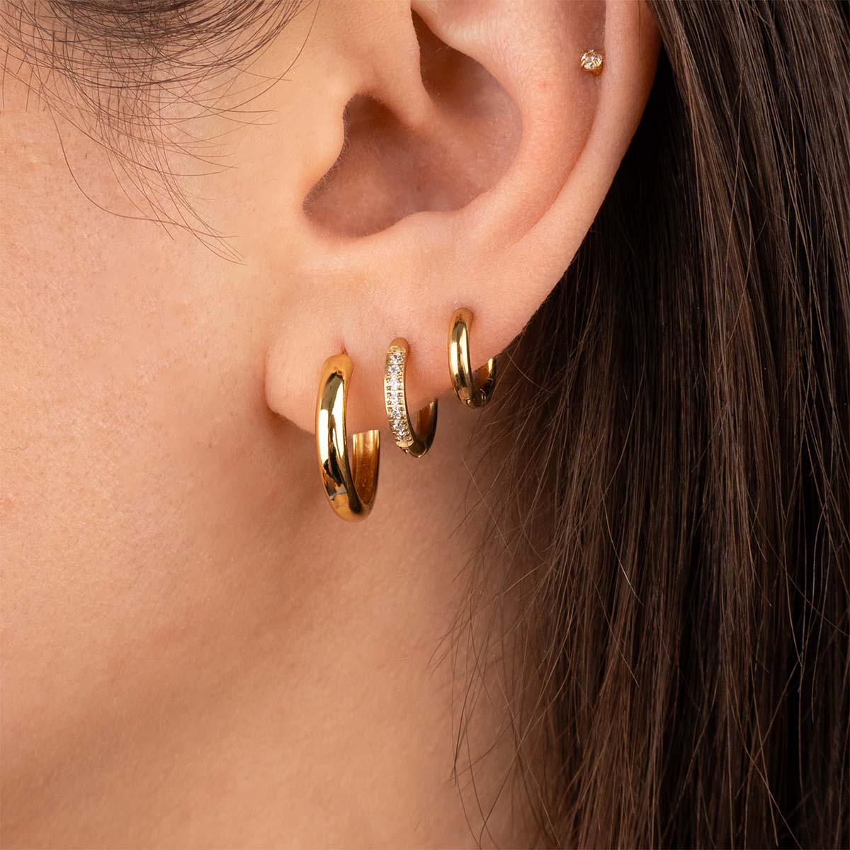 Vermeil Classic Hoops