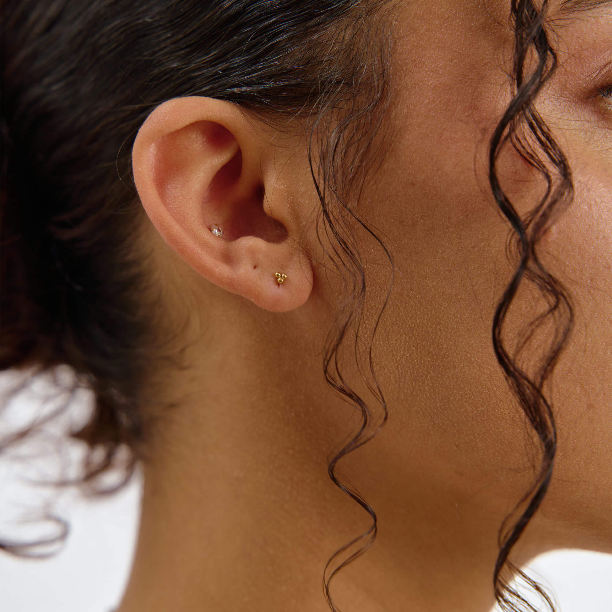 Pendientes de cartílago en racimo trío