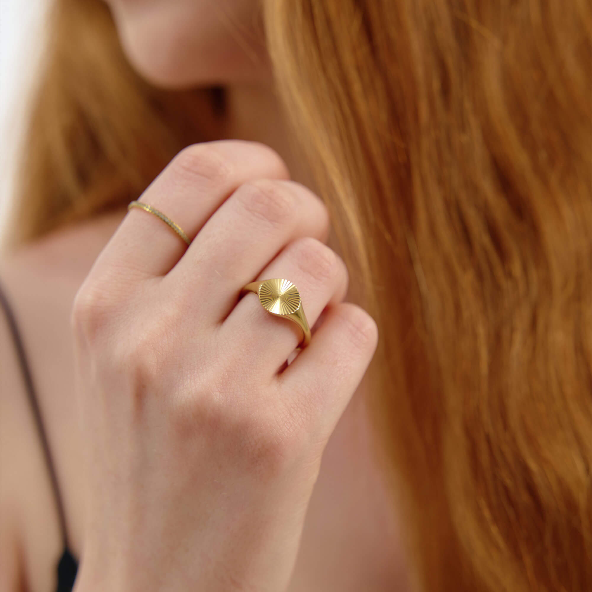 Anillo de sello de rayos de sol