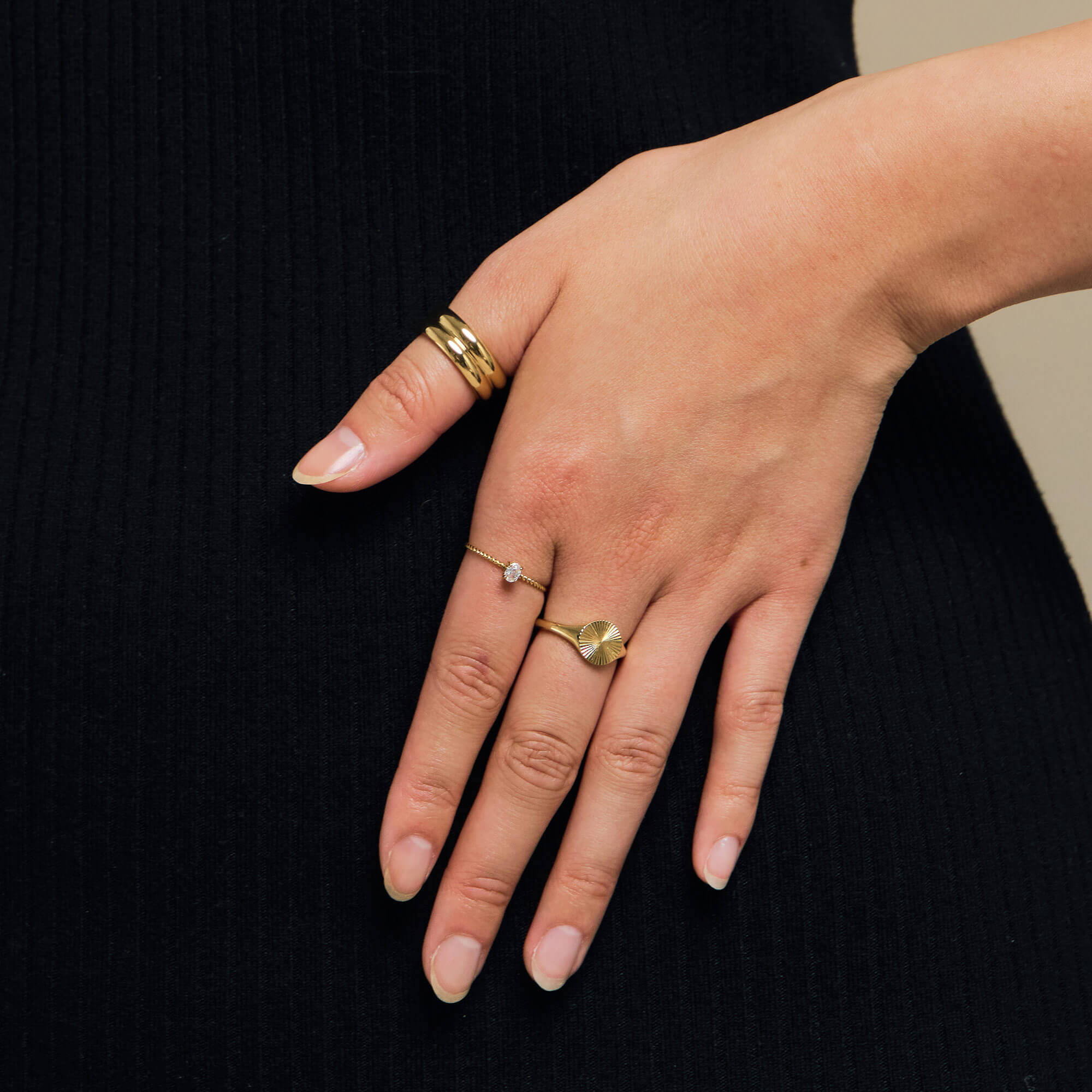 Anillo de sello de rayos de sol