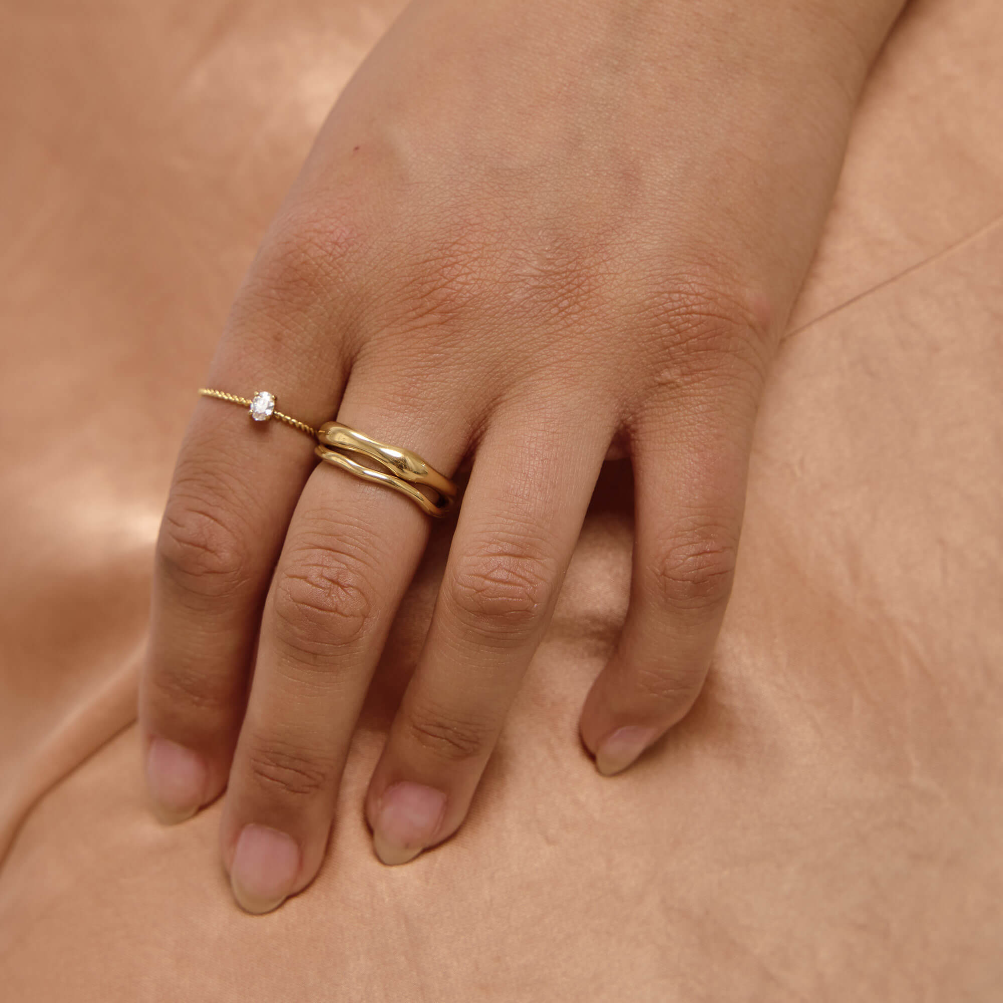 Wave Band Ring Bundle