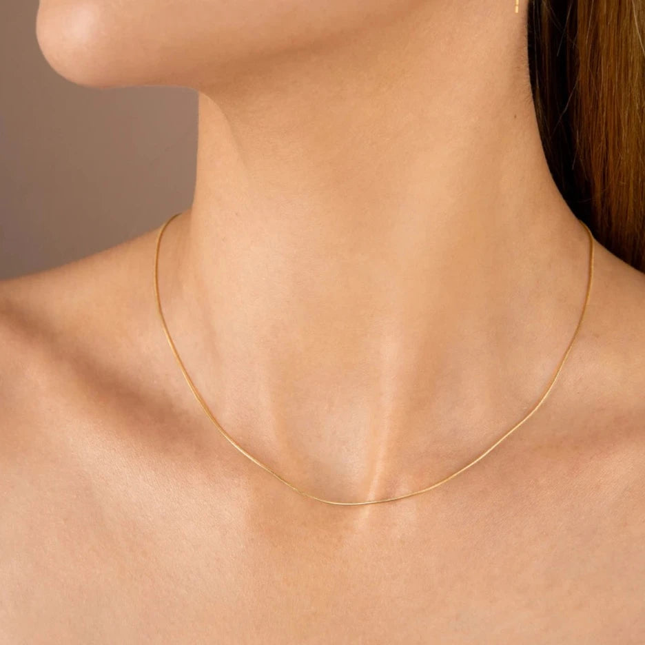 Collar de cadena de serpiente fina